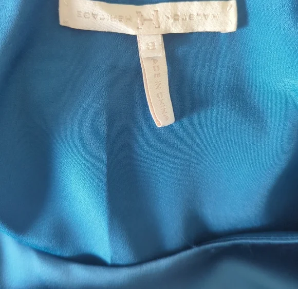 Blue Sleeveless Dress Halston Heritage Size 8 - Picture 9 of 12